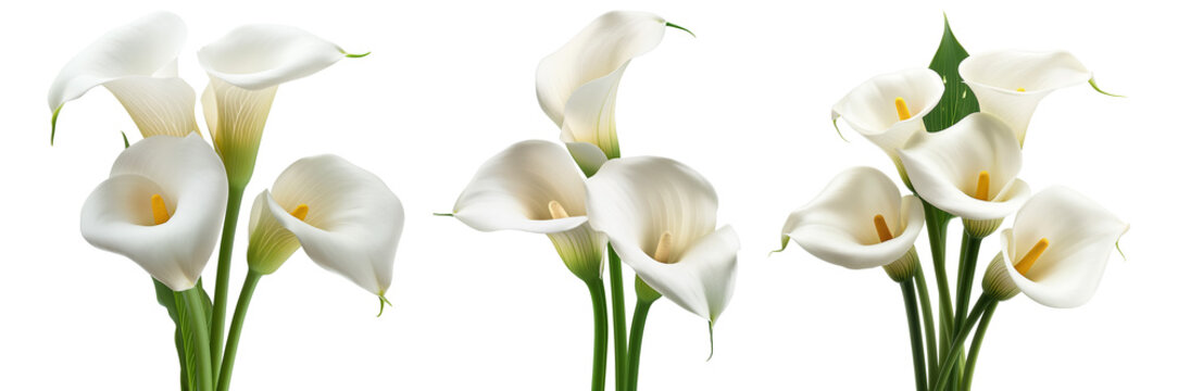 Fototapeta Callas flower isolated on transparent background.