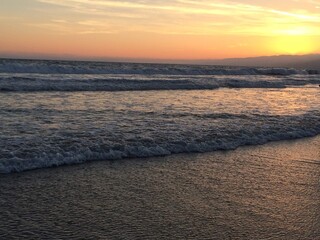 sunset on the beach