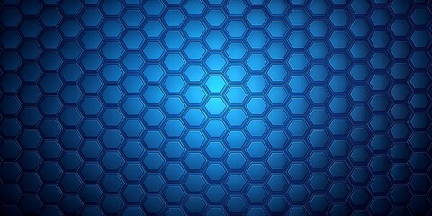 Hexagonal dark blue background texture with a
