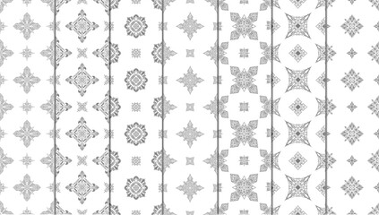 Ethnic, seamless pattern, Indian pattern, vintage geometric, floral, seamless pattern, geometric, tribal, print, textile, fabric, Ethnic Indian Motifs texture  vector
