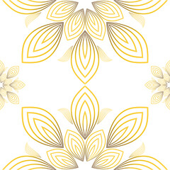 luxury abstract golden floral pattern 