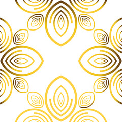 luxury abstract golden floral pattern 