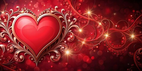 Valentine background with elegant hearts design for romantic occasions