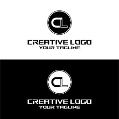 creative letter logo cl desain vektors