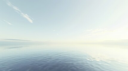 Obraz premium Abstract Blue Blurred Background with Light Sky Blue Color Gradient, Soft Clouds, and Calm Sea Water Texture. Bright Summer Day, Clear Sky, and Minimalistic Vector Illustration in a Realistic Photo