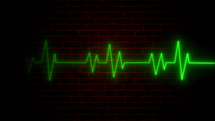 Vibrant Neon Cardiogram: An Abstract Exploration of Heartbeat Frequencies, Medical Technology, and Life Through Modern Design and Colorful Graphs in Emergency Cardiac Diagnostics