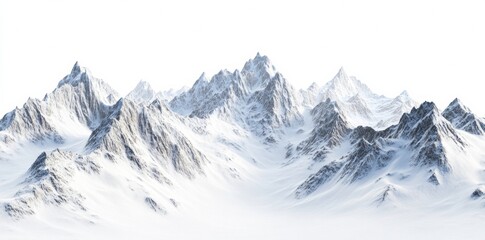 Obraz premium mountain range isolated on a white background