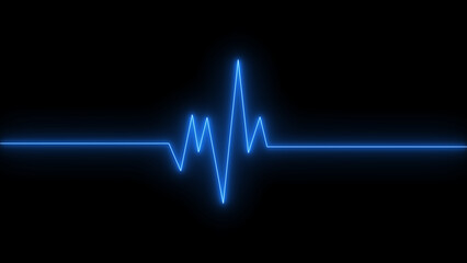 Abstract Neon Heartbeat Pulse Icon: A Vibrant Cardiogram Design for Healthcare, Medicine, and Cardiology Concepts in Bright Purple, Featuring Glowing Elements and a Graphical Monitor