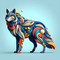 Vibrational Essence - The Abstract Wolf