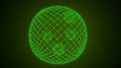 volvox is polyphyletic genus of chlorophyte green algae. 3d illustration