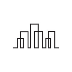 Modern City skyline vector icon background