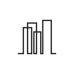 Modern City skyline vector icon background