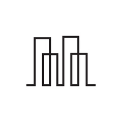 Modern City skyline vector icon background