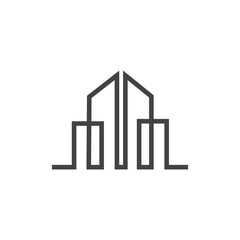 Modern City skyline vector icon background