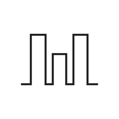 Modern City skyline vector icon background