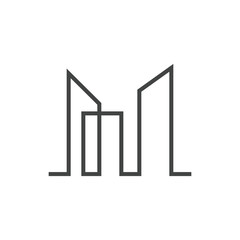 Modern City skyline vector icon background