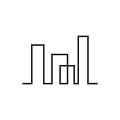 Modern City skyline vector icon background