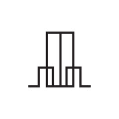 Modern City skyline vector icon background
