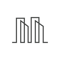 Modern City skyline vector icon background