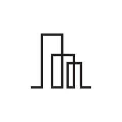 Modern City skyline vector icon background