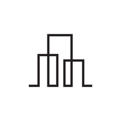 Modern City skyline vector icon background