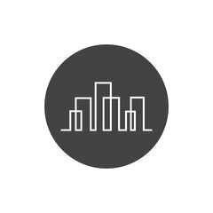 Modern City skyline vector icon background