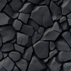 A seamless texture of angular stones with glowing cracks, creating a continuous, dramatic surface perfect for backgrounds, game design, or digital art.


