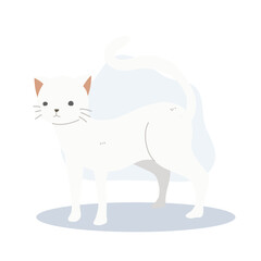 Charming Cute Cat. Adorable Cartoon Cat Art for Cat Lovers. Funny cat cartoon