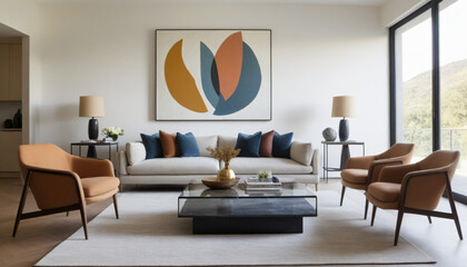 modern living room mockup