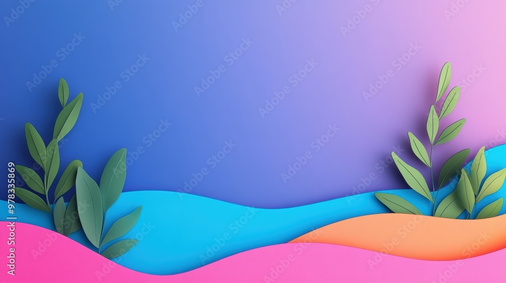Poster abstract background with a smooth gradient transition from deep blue to vibrant purple, creating a s