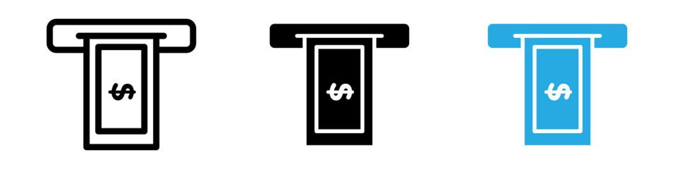 ATM cash icon vector