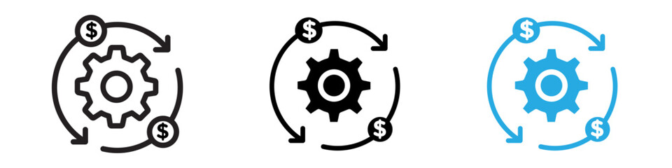 Costs optimization Icon vector