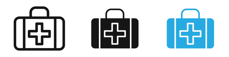 First aid box icon vector
