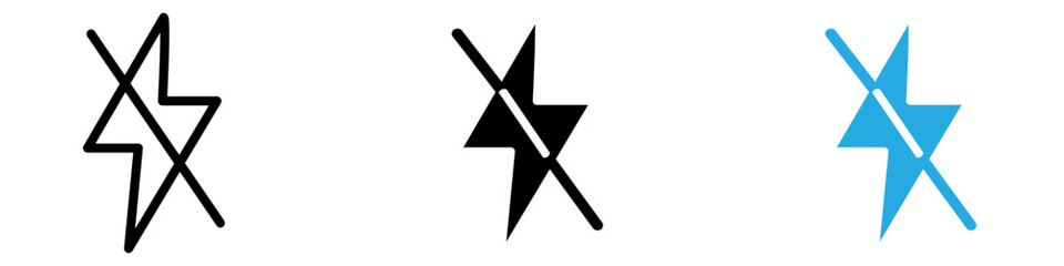 Flash off icon vector