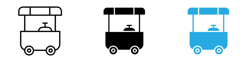 Food cart icon vector