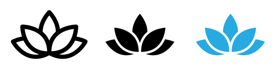 Fototapeta premium Lotus icon vector