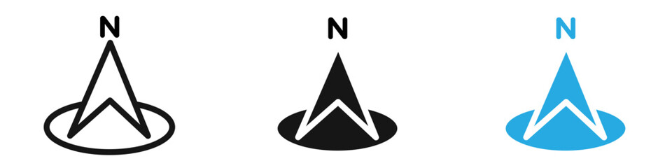 North icon vector