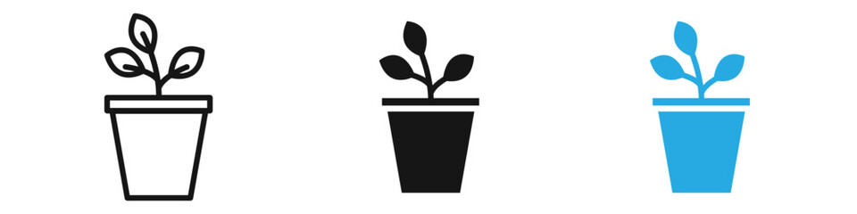 Plant Pot Icon vector