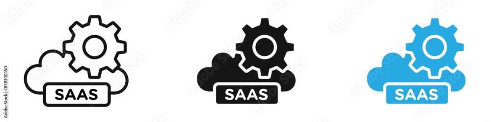 Wall mural saas icon vector