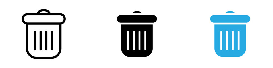 Waste Bin icon vector