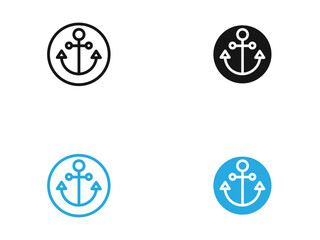 Anchor icon vector