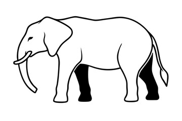 elephant silhouette vector illustration, elephant icon