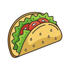 Taco vector illustration 