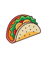 Taco vector illustration 