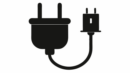 
Electric plug icon, Electric plug silhouette. Vector Illustration

