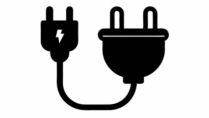 
Electric plug icon, Electric plug silhouette. Vector Illustration

