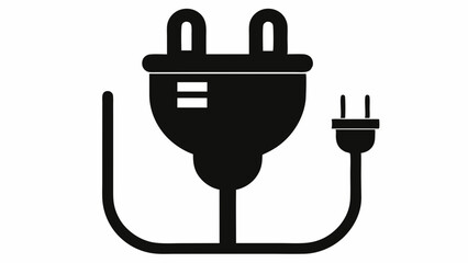 
Electric plug icon, Electric plug silhouette. Vector Illustration

