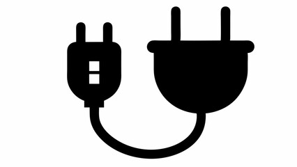 
Electric plug icon, Electric plug silhouette. Vector Illustration

