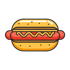 Hot dog vector illustration
