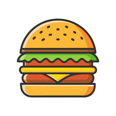 hamburger vector illustration on a white background